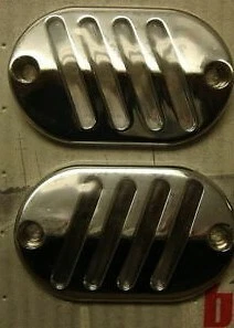 JUEGO TAPA EJE TRASERO VENTILADO CROMADO BIG DOG MOTOCICLETAS PITBULL CUSTOM 2008-11 Foto 2 de 4