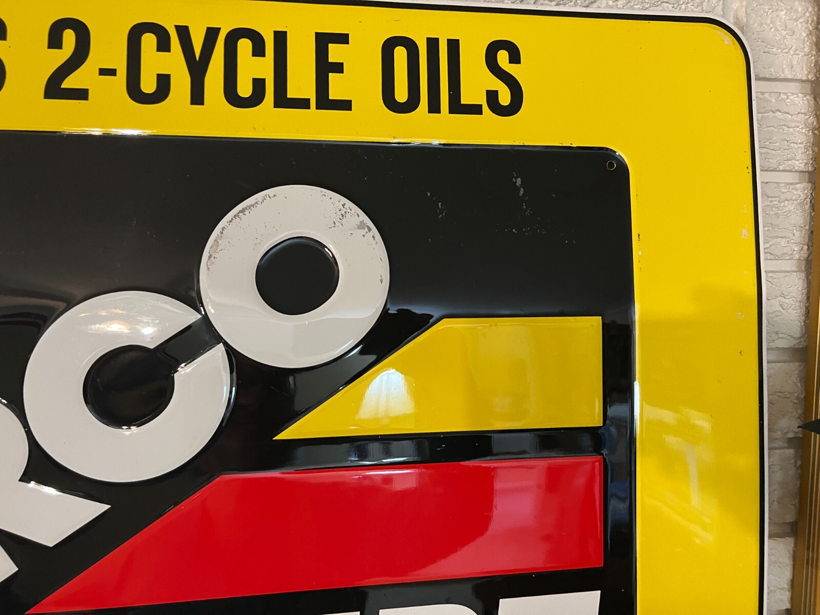  Vintage Torco MPZ Smokeless Double Sided Embossed Metal Sign 24 x 36"