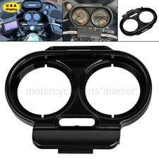 For Harley Gloss Black Speedometer Nacelle Housing Gauge Cover Road Glide 98-13