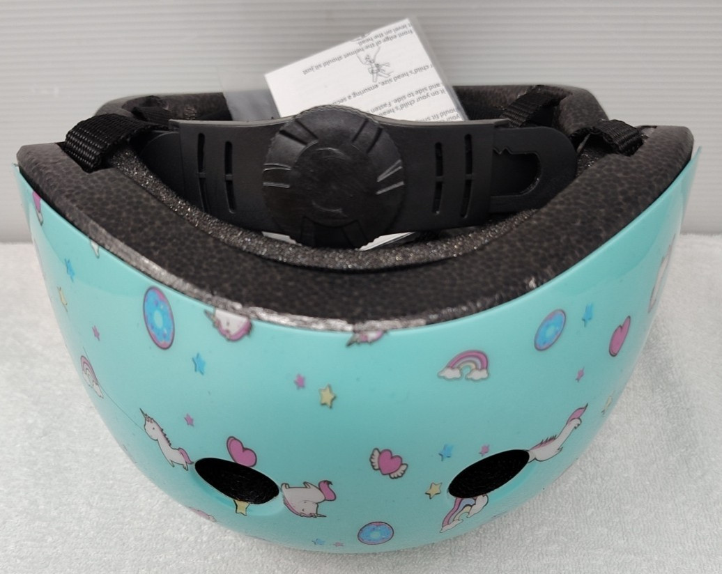 Sulifeel Sports Helmet Size Small for Kids Age 3 - 12 years old Aqua Unicorns