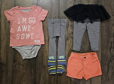 Girl's Toddler 12-18M Lot Carters BabyGap Coccodrillo Shorts Pants Shirt Tights