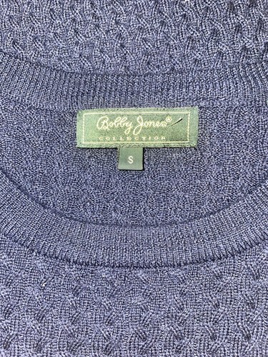 Bobby Jones Collection Crewneck Blue 100% Merino Wool Mens S - Picture 6 of 6
