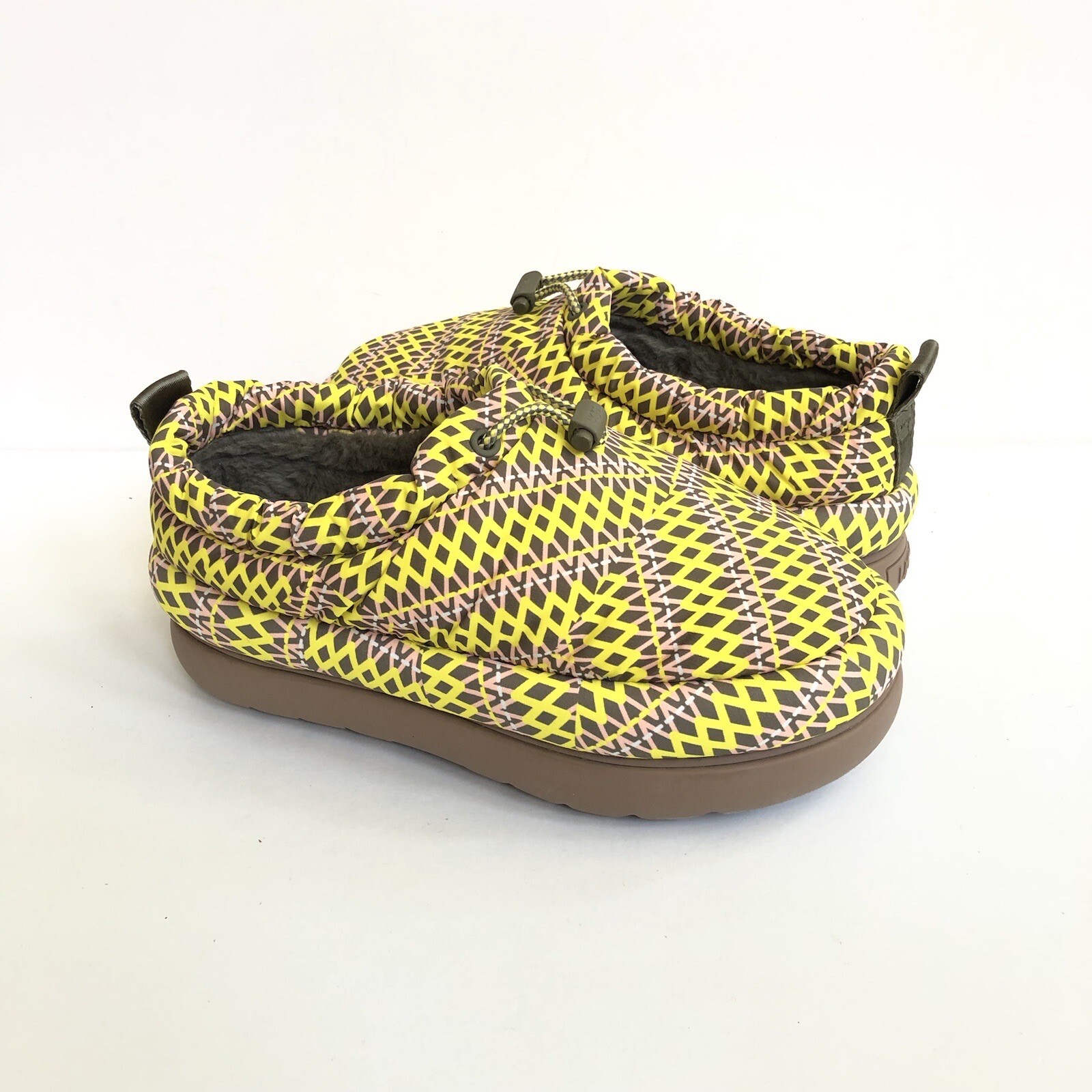 UGG MUJER MAXI HERITAGE TRENZA QUEMADA OLIVA PLATAFORMA ZUECO ZAPATOS EE. UU. 9 / UE 40 / REINO UNIDO 7