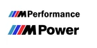 pair m power performance vinyl car sticker, decal, window oracal 651