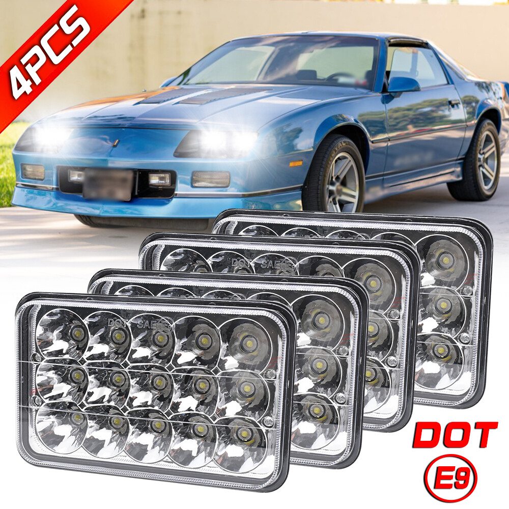4x6" Halo LED Headlight Set For 1982-1992 Chevy Camaro RS/Iroc-Z (4-Piece Kit) 7 thumbnail image