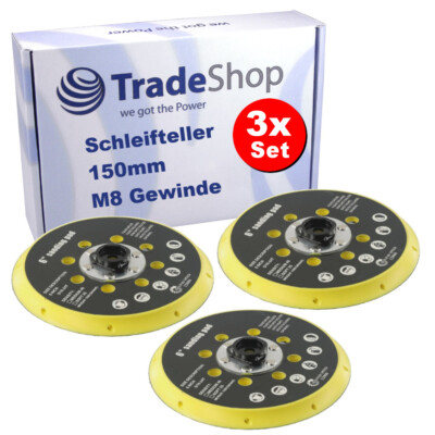 3x Klett Schleifteller Stützteller Ø150mm für Festool RO1, ET2, ES 150, ETS 150
