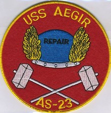 USS Aegir AS 23 - Noriegn Hat with Repair - BC Patch Cat No. c5379