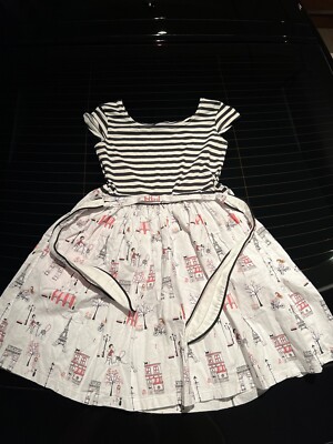 $184 Fiveloaves Twofish Girls Pink Ruffle Sleeveless Fit & Flare Dress Size 10