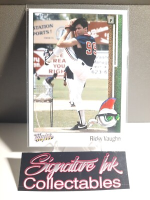 #ad Ricky Vaughn Charlie Sheen Custom Art Card Major League Movie Raw Card $9.95