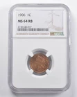 MS64 RB 1906 Indian Head Cent NGC *5747