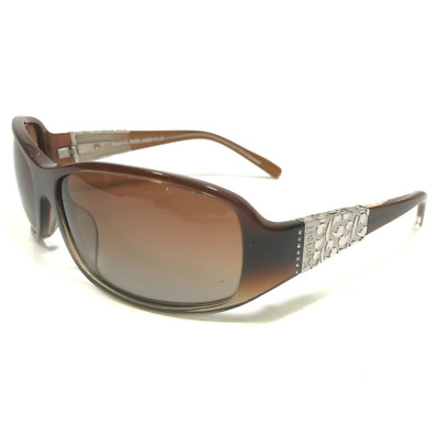 Korloff Sunglasses K 062.069 Brown Silver Wrap Frames with Brown Gradient Lenses