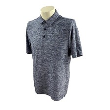 Under Armour Men's Loose HeatGear Short Sleeve Blue Golf Polo Shirt Small