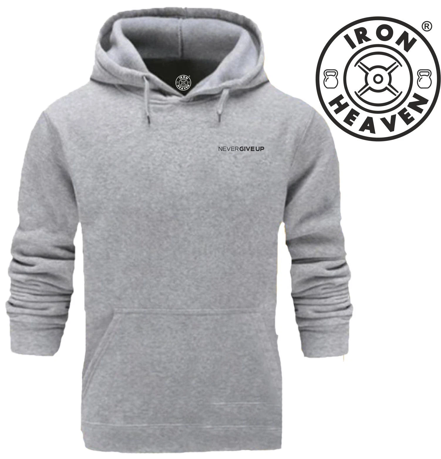 VETEMENTS Never Give Up Hoodie Pocket Gym Clothing Bodybuilding Training Workout MMA Top