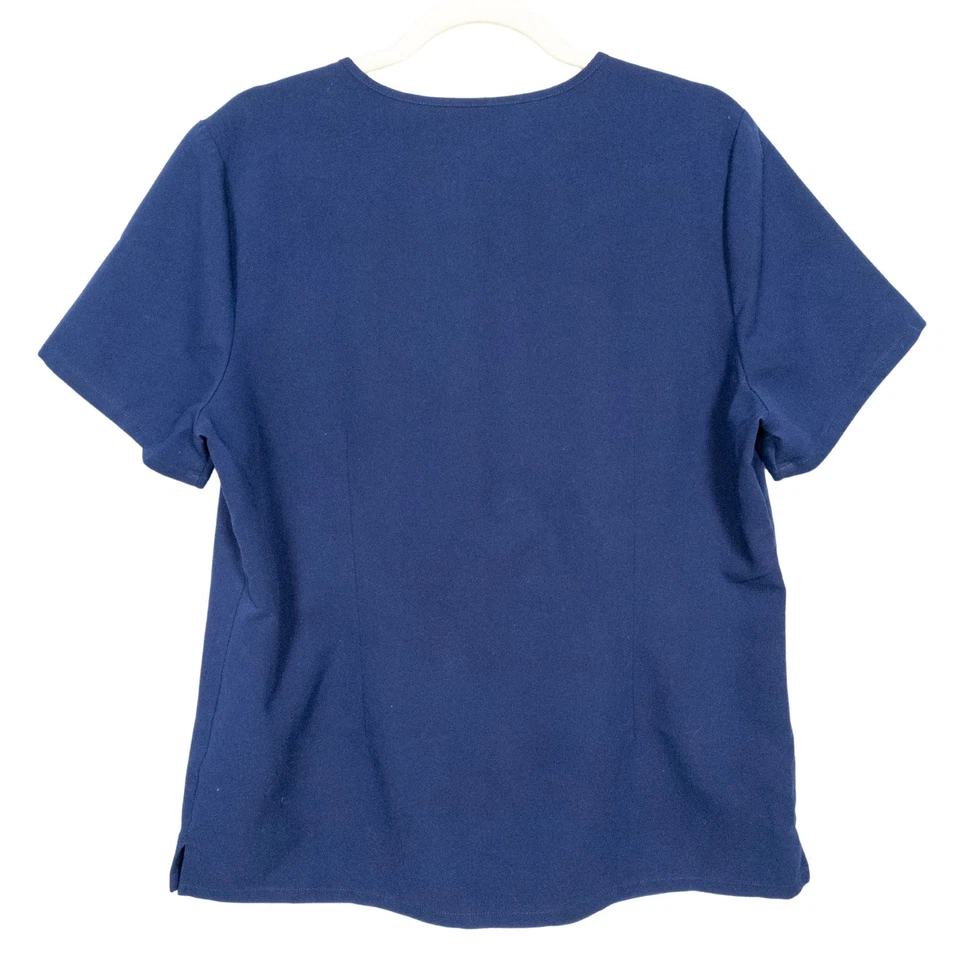 Blusa Médica FIGS Azul Marino Catarina Un Bolsillo Manga Corta Para Mujer Grande Foto 3 de 4