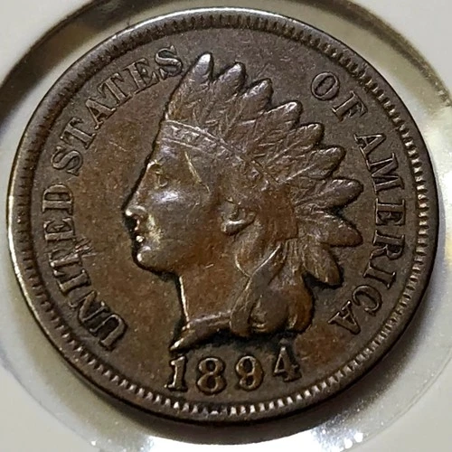 1894 Indian Head Cent - VF+ - Diamonds: 1 Full, 2 Partial **16,752,132 Minted**