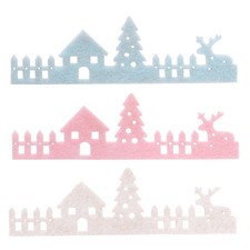 3pcs Christmas Decoration Foam Fence Shopping Mall Wall Sticker Window Ice Strip