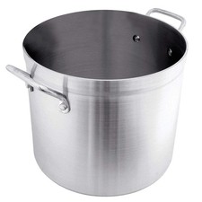 CRESTWARE POT160 Stock Pot,23 1/4 in Dia,Aluminum 21D894