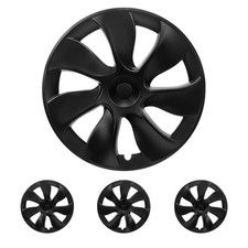 KAVANIC 4Pcs Wheel Cover for Tesla Model Y 19" 2020-2024 ABS Matte Black