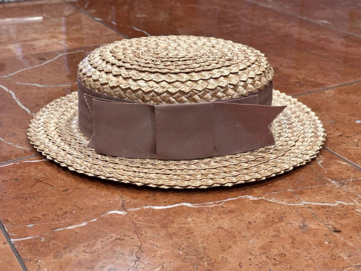 FABULOUS 1940\'s TAUPE TOP HAT STYLE HAT + BROWN/IVORY FEATHERS Edelle 1940s Vintage Bird of Paradise Feather Trim Beige  main image 3