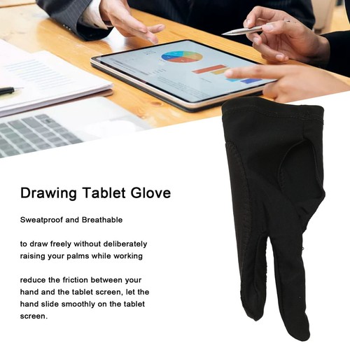 5x Digital Drawing Glove Palm Rejection Elastic Smoothing Reduce Friciton Art FY - Afbeelding 16 van 24