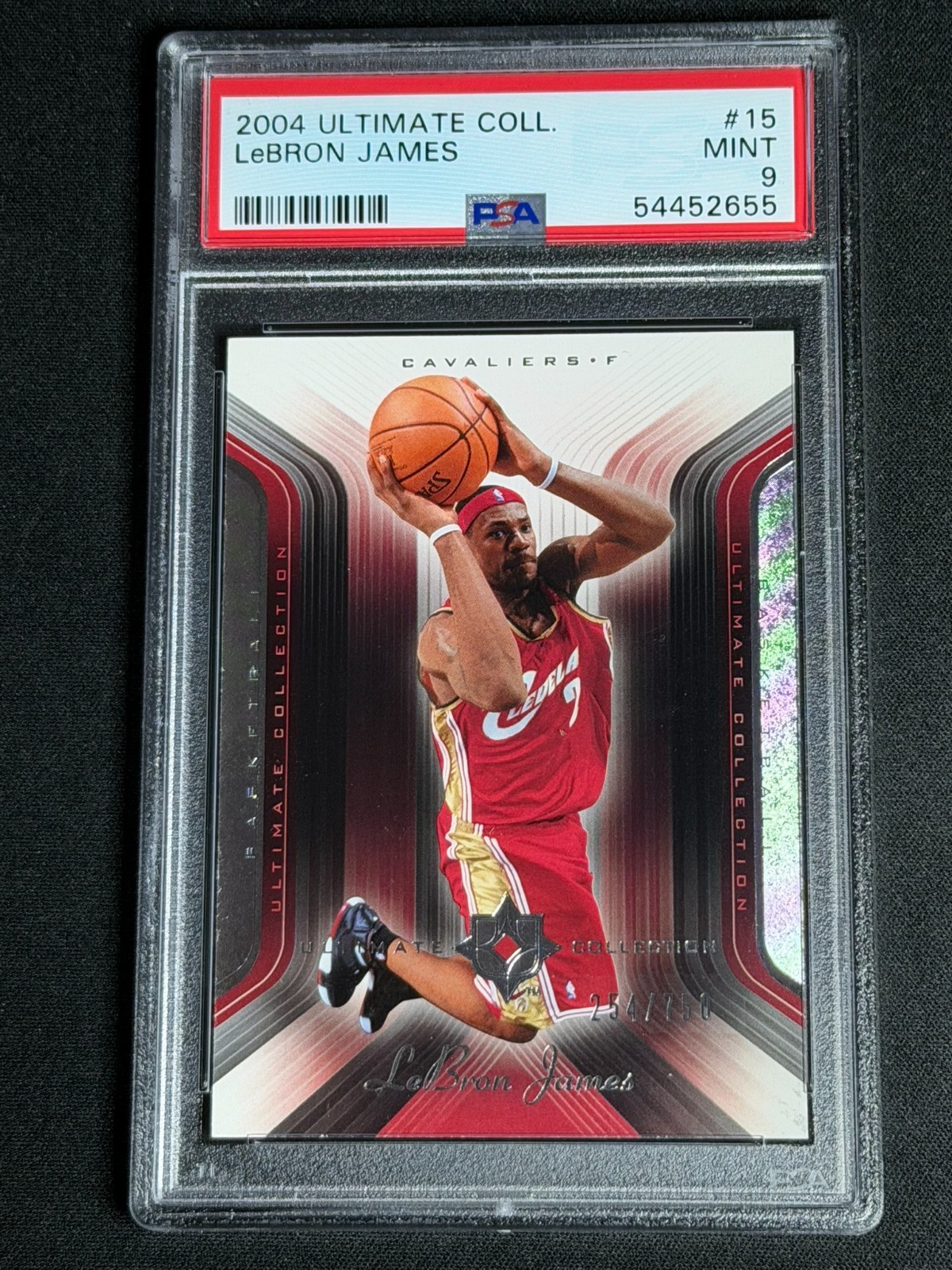2004 Upper Deck Ultimate Collection Lebron James #15 PSA 9 MINT Lakers Cavs RARE