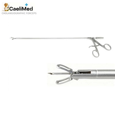 Reusable Laparoscopic Cholangiography Forceps Stainless Steel High-Temperature