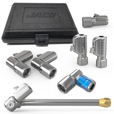 JACO Lightning Air Chuck Kit 7-Piece Open Flow 1/4in NPT with Storage Case