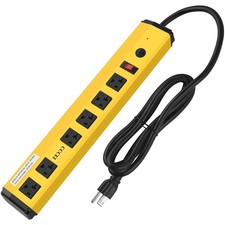 Heavy Duty 20 Amp Surge Protector Power Strip, 6 Outlet Metal 6 FT Cord