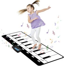 M SANMERSEN Piano Mat, Kids Musical Mat Floor Piano Keyboard Mat with 8 Instrume