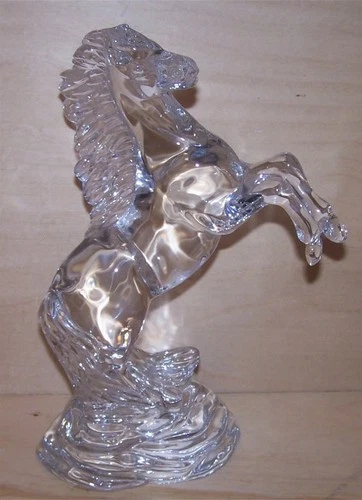 WATERFORD LEAD CRYSTAL 9.5” REARING HORSE FIGURE
