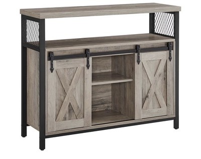 Sideboard Küchenschrank Aufbewahrungsschrank mit 2 Scheunentüren 33x100x80cm