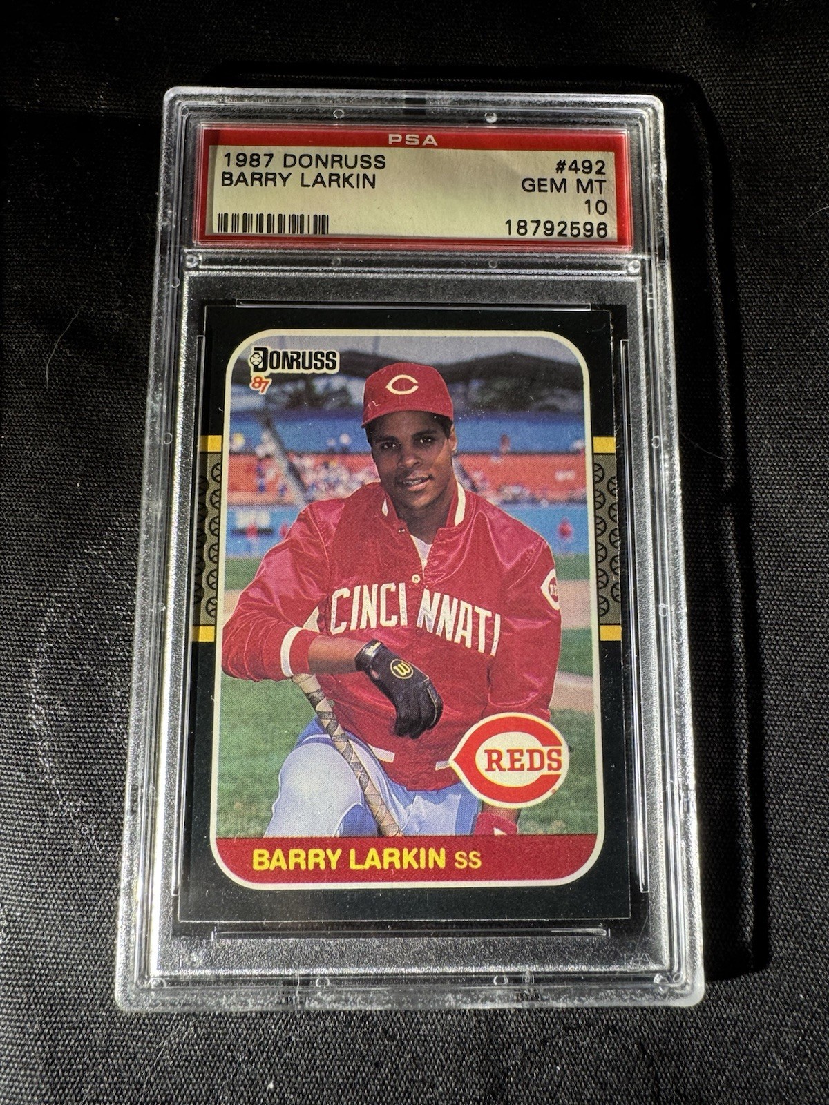1987 Donruss #492 Barry Larkin PSA 10 GEM-MT 24626095