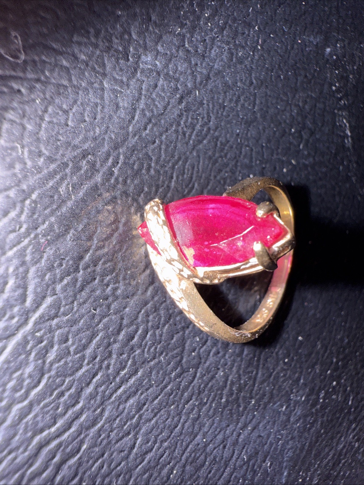 Antique Ruby 24K Ring - image 3