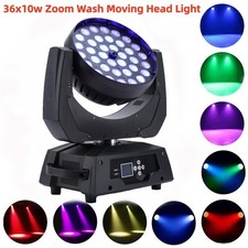 US 360W RGBW 36x10W LED Wash Zoom Moving Head Light DMX Stage Beam Lighting Show