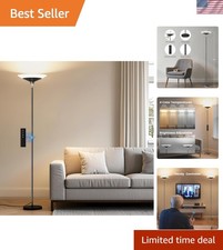 Torchiere Floor Lamp - 72" Tall LED Standing Lamp with Remote/Button Control,...