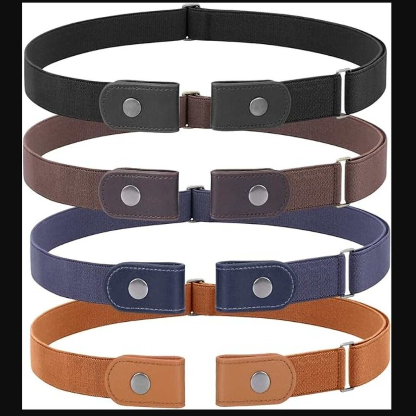 Whippy 4 Piece Buckle Free Adjustable Belts, Women's Size S 22