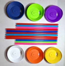 Tervis Tumbler 16oz Travel Lids with Sliders 16oz  12 Straws 11" - 9" Lot of 6