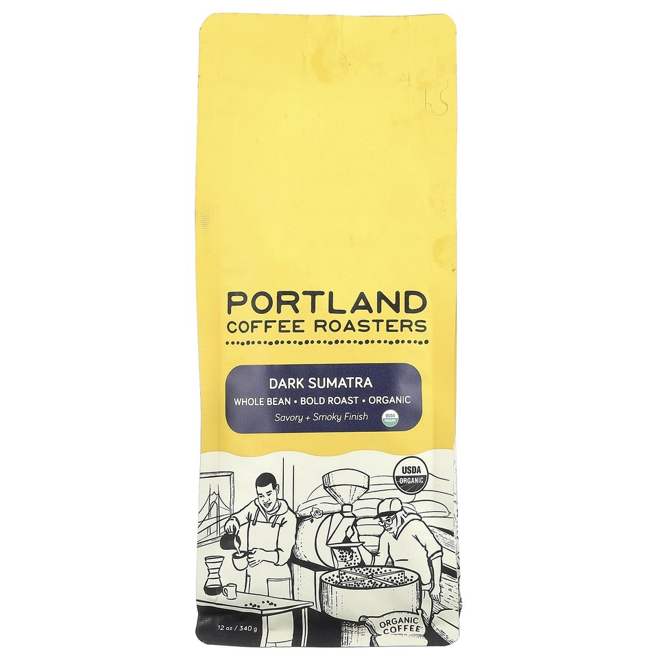 Organic Coffee, Dark Sumatra, Whole Bean, Bold Roast, 12 oz (340 g)