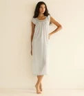 Doen Women’s Lucilia Nightgown in Raindrop Lace Cotton Midi Gown Dress Size XS