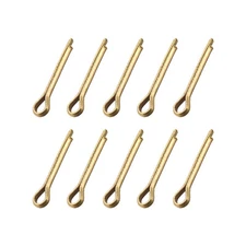 Split Cotter Pin - 3mm x 20mm Solid Brass 2-Prongs Gold Tone 10Pcs