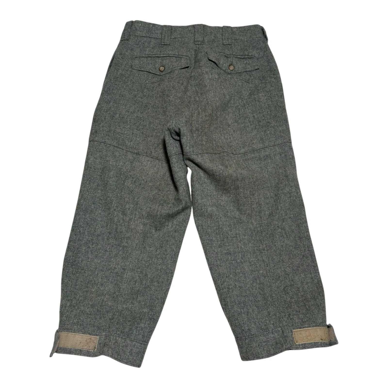 Vintage Woolrich Talon Zipper Green Gray Wool Blend Pants Women's 28.5x20.5