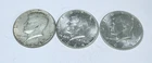 KENNEDY HALF DOLLAR LOT OF 3 - 90% SILVER #4874