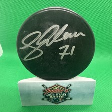 Joe Juneau Autographed Hockey Puck - In-Person Signed - No COA