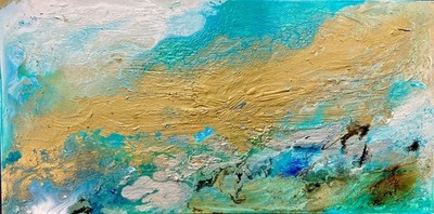 Large Textured Contemporary ABSTRACT ACRYLIC PAINTING On  100 x 50cm Canvas.