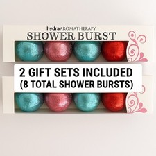 HydraAromatherapy Shower Burst Gift Set 2x 4 Packs, 8 Total Shower Spa Steamer