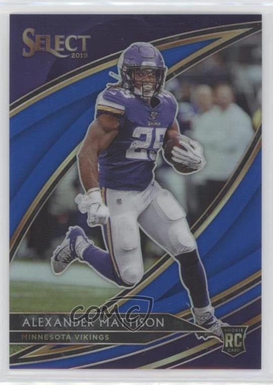 2019 Panini Select Field Level Blue Prizm 15/75 Alexander Mattison Rookie RC 2ng