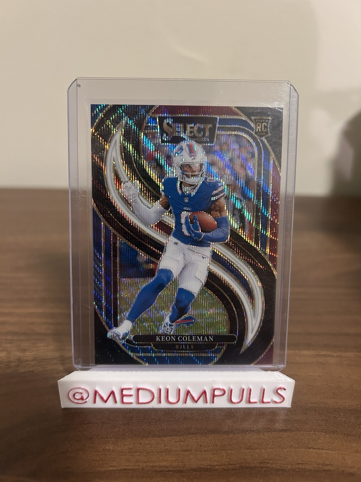 2024 Panini Select - Premier Level Keon Coleman #153 Tri-Color Prizm /249 (RC)