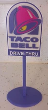 Taco Bell Drive Thru Sign Minature Art. 3d Printed. 7.5 " Tall.