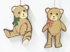 Teddy Bear Theme Birl Girl Car Toy Wood Wooden Vintage Flat Christmas Ornaments — photo 9