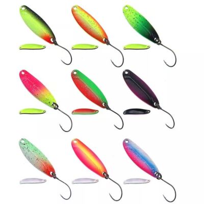 9er Set Trout Spoon 3,7g wie Nories Masukuroto Forellenblinker Japanblinker Area